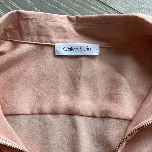 Calvin Klein Gold Zipper Blouse - Picture 3 of 10